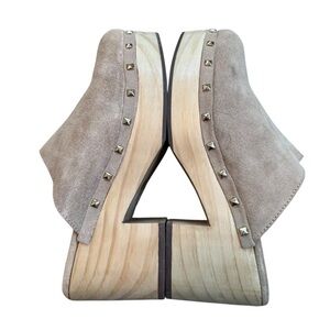 Steve Madden Brooklyn Suede Platform Clog Mule Tan Size 8.5